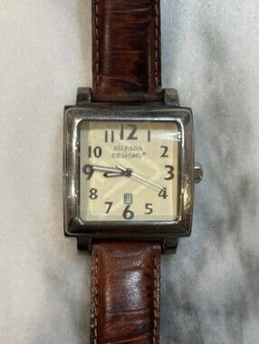 Silpada Retired Ladies Brown Leather Watch T1162